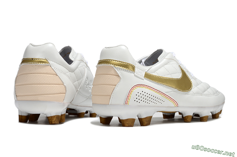 Men's Nike Tiempo Legend R10 Elite FG Football Boots - White/Gold/Red 6