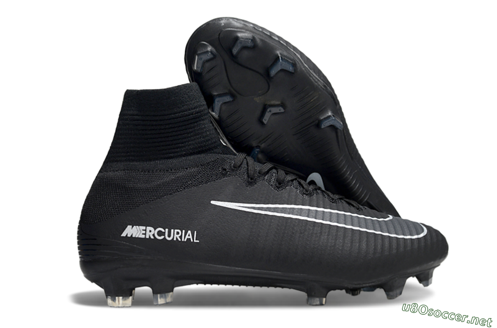 Men's Nike Zoom Mercurial Superfly 5 Elite FG Football Boots - Black/White 2