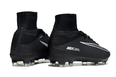 Men's Nike Zoom Mercurial Superfly 5 Elite FG Football Boots - Black/White