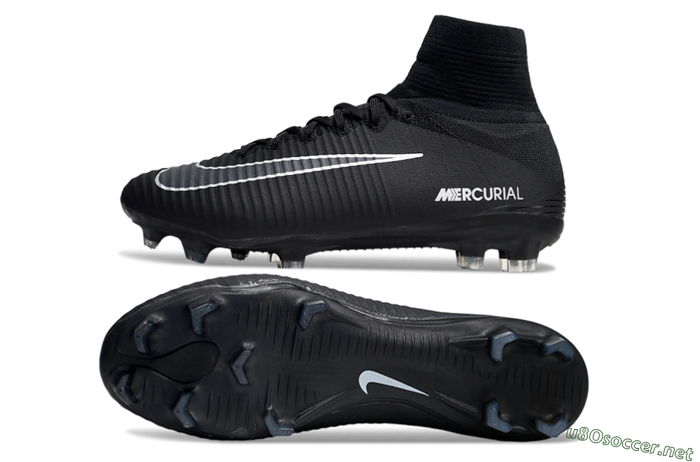 Men's Nike Zoom Mercurial Superfly 5 Elite FG Football Boots - Black/White 1
