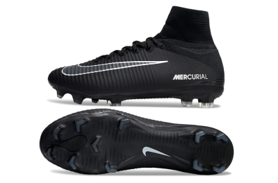 Men's Nike Zoom Mercurial Superfly 5 Elite FG Football Boots - Black/White