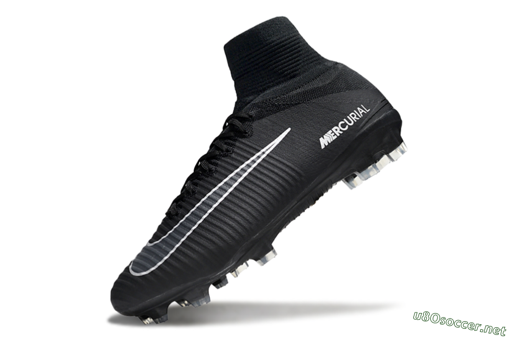 Men's Nike Zoom Mercurial Superfly 5 Elite FG Football Boots - Black/White 5