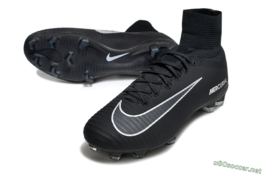 Men's Nike Zoom Mercurial Superfly 5 Elite FG Football Boots - Black/White 3