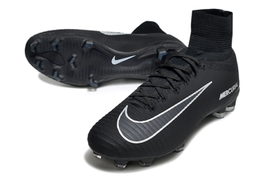 Men's Nike Zoom Mercurial Superfly 5 Elite FG Football Boots - Black/White