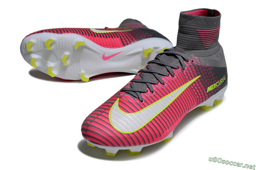 Men's Nike Zoom Mercurial Superfly 5 Elite FG Football Boots - Pink/Black/Yellow 3