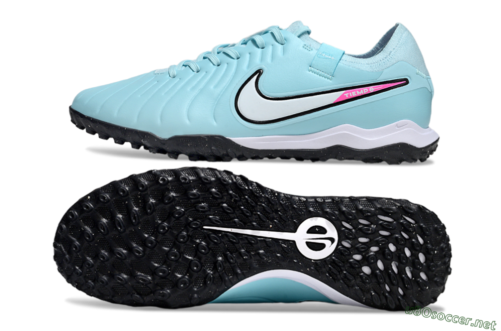 Men's Nike Tiempo Legend 10 Pro TF Football Shoes - Jade/White/Pink 1