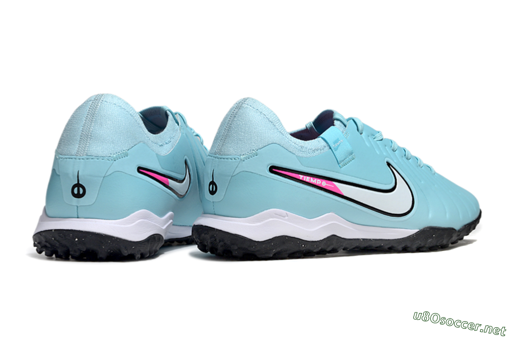 Men's Nike Tiempo Legend 10 Pro TF Football Shoes - Jade/White/Pink 5