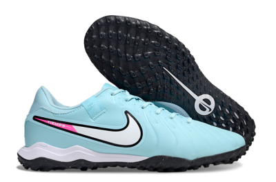 Men's Nike Tiempo Legend 10 Academy TF Football Shoes - Jade/White/Pink