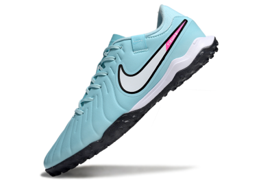 Men's Nike Tiempo Legend 10 Academy TF Football Shoes - Jade/White/Pink
