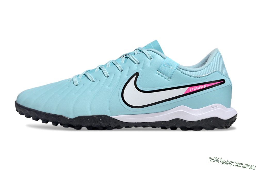 Men's Nike Tiempo Legend 10 Academy TF Football Shoes - Jade/White/Pink 0