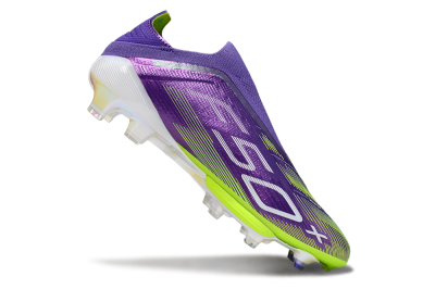 Unisex Adidas F50+ Lightstrike Pro Laceless FG Football Boots - Purple/Yellow/White