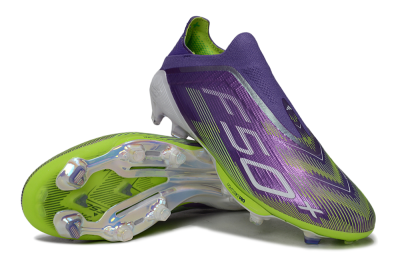Unisex Adidas F50+ Lightstrike Pro Laceless FG Football Boots - Purple/Yellow/White