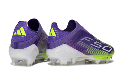 Unisex Adidas F50+ Lightstrike Pro Laceless FG Football Boots - Purple/Yellow/White