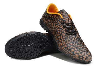 Men's Nike Hypervenom Phantom TF Football Shoes - Brown/Black/Yellow