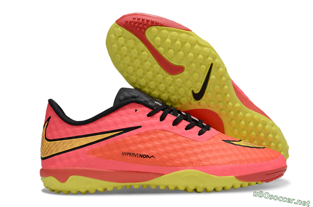 Men's Nike Hypervenom Phantom TF Football Shoes - Red/Yellow/Black 2