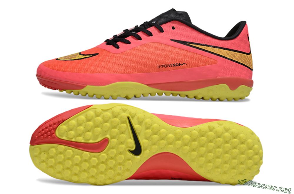 Men's Nike Hypervenom Phantom TF Football Shoes - Red/Yellow/Black 1
