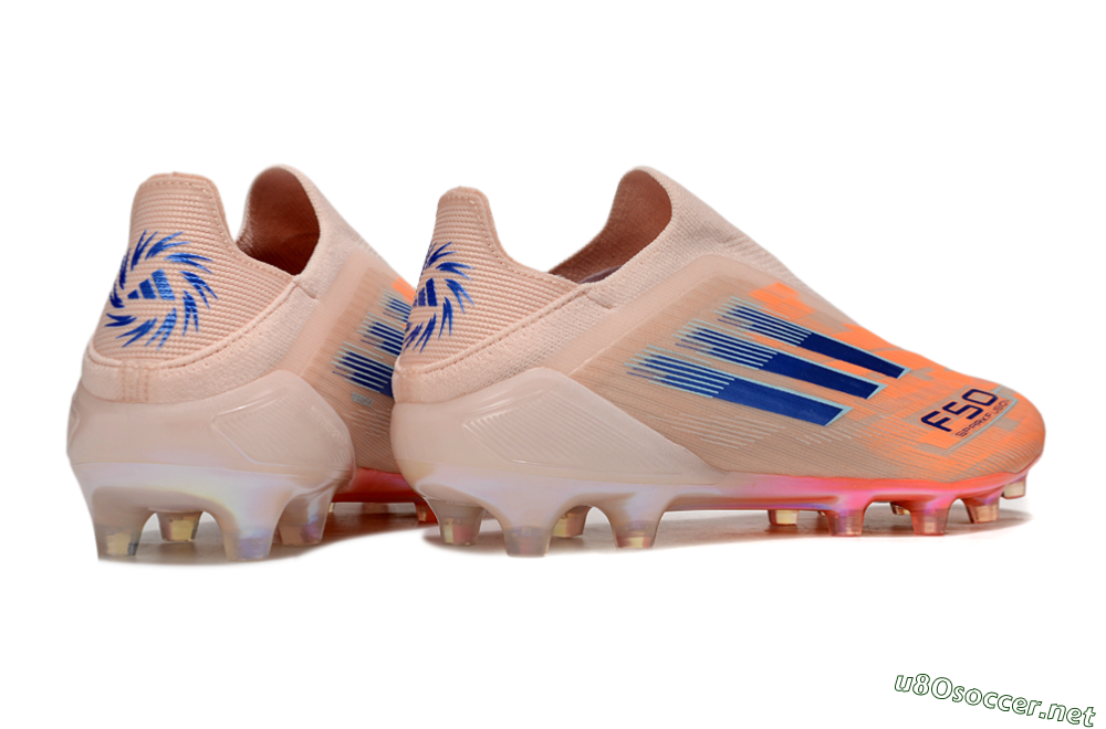 Unisex Adidas F50+ Elite Laceless FG Football Boots - Pink/Blue/Gold 7