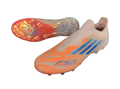 Unisex Adidas F50+ Elite Laceless FG Football Boots - Pink/Blue/Gold