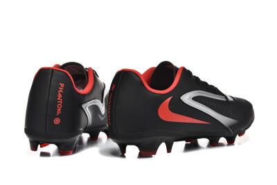 Men's Nike Phantom 6 Elite FG Football Boots - Black/Silver/Red