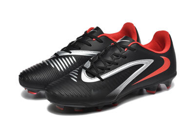 Men's Nike Phantom 6 Elite FG Football Boots - Black/Silver/Red