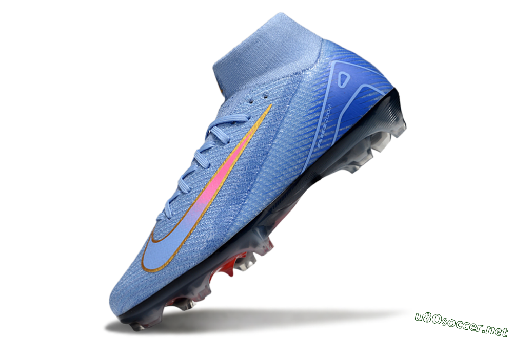 Unisex Nike Air Zoom Mercurial Superfly 10 Elite FG Football Boots - Blue/Pink/Gold 5