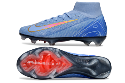 Unisex Nike Air Zoom Mercurial Superfly 10 Elite FG Football Boots - Blue/Pink/Gold