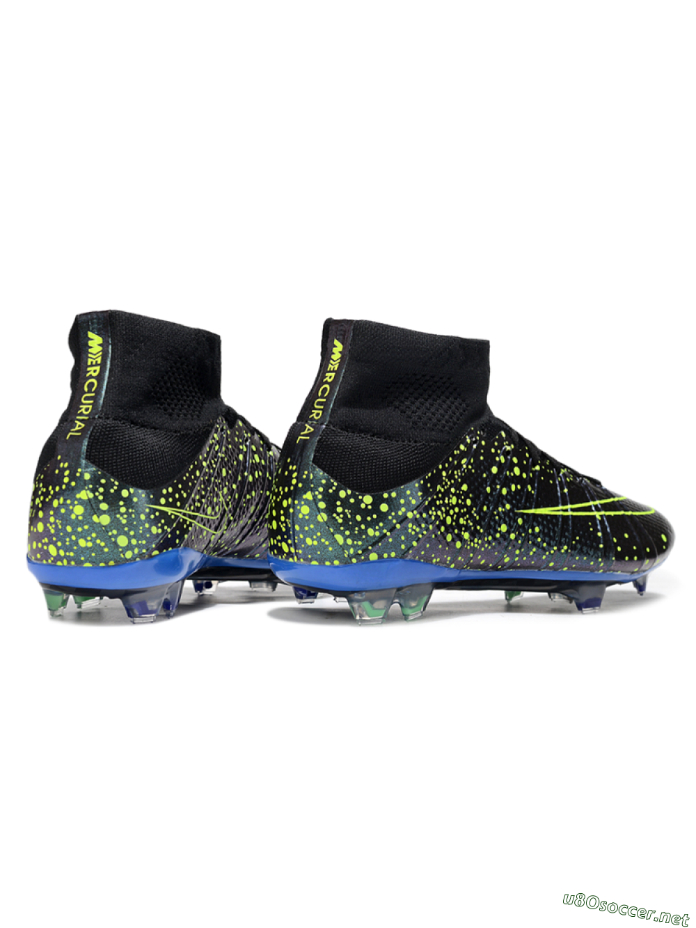 Men's Nike Zoom Mercurial Superfly 4 Elite FG Football Boots - Black/Yellow/Blue 7