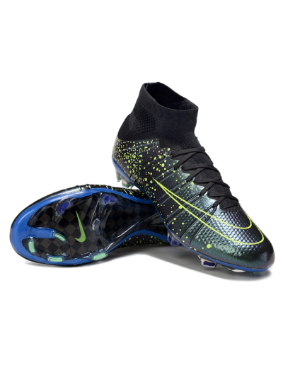 Men's Nike Zoom Mercurial Superfly 4 Elite FG Football Boots - Black/Yellow/Blue