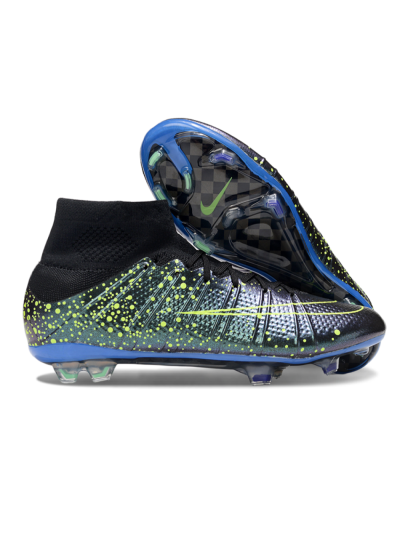 Men's Nike Zoom Mercurial Superfly 4 Elite FG Football Boots - Black/Yellow/Blue