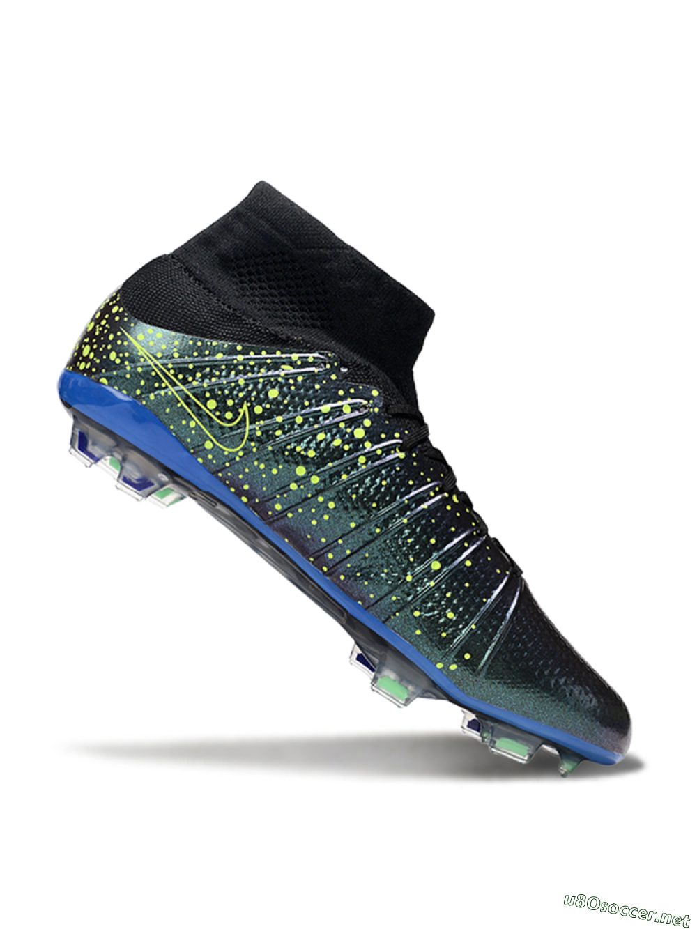 Men's Nike Zoom Mercurial Superfly 4 Elite FG Football Boots - Black/Yellow/Blue 5
