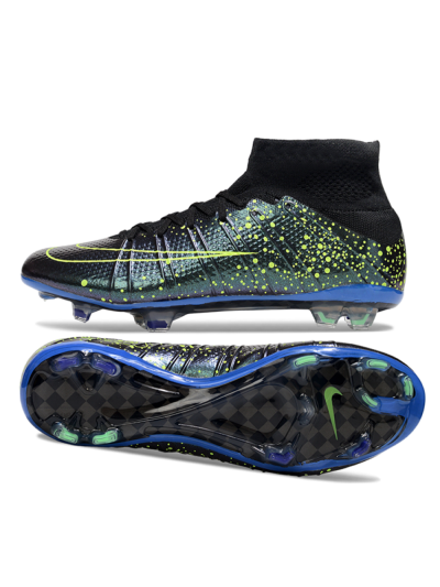 Men's Nike Zoom Mercurial Superfly 4 Elite FG Football Boots - Black/Yellow/Blue