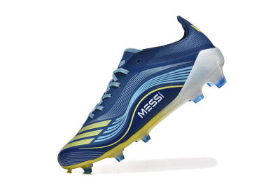 Men's Messi x Adidas F50 Elite FG Football Boots - Blue/Jade/Yellow