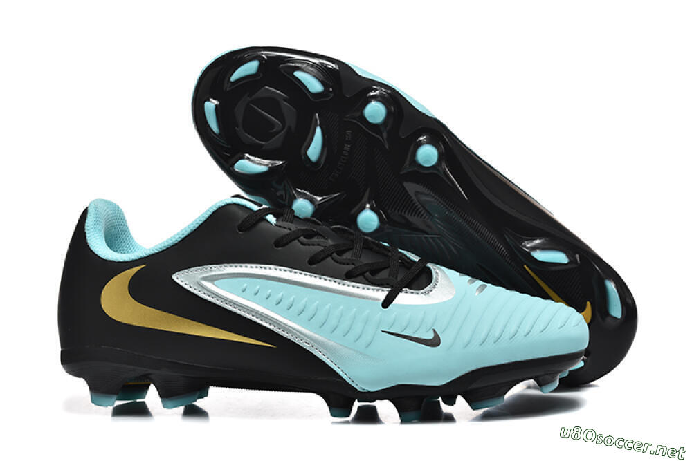 Men's Nike Phantom 6 Elite Low FG Football Boots - Jade/Black/Silver/Gold 2