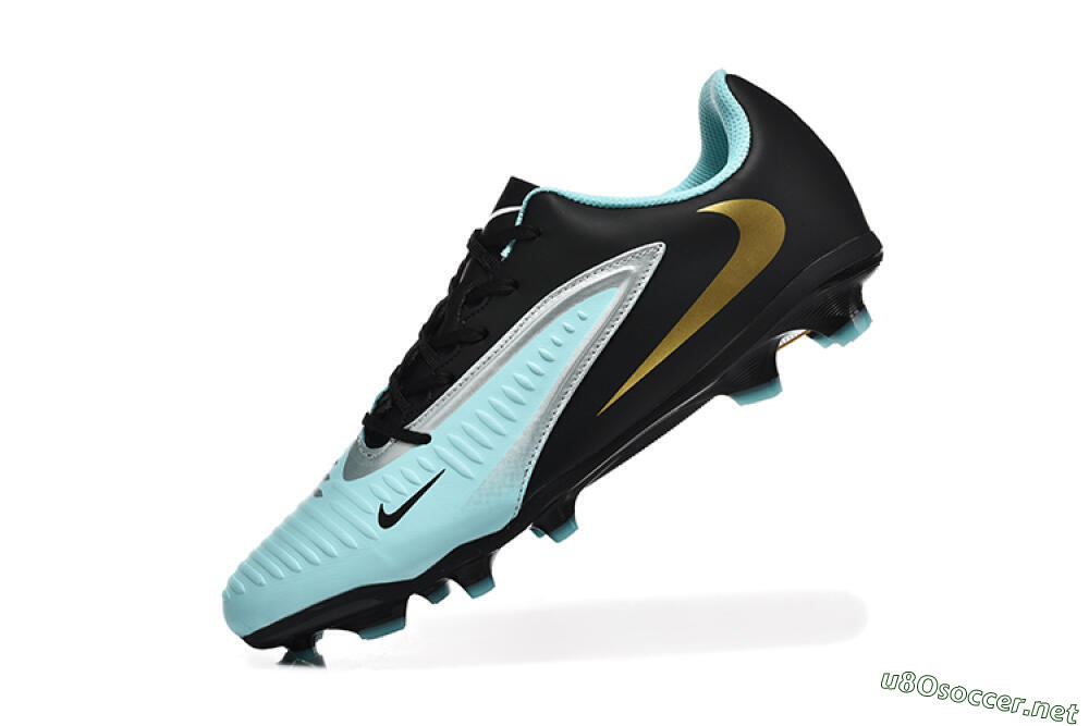 Men's Nike Phantom 6 Elite Low FG Football Boots - Jade/Black/Silver/Gold 8