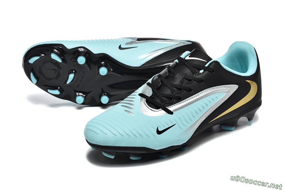 Men's Nike Phantom 6 Elite Low FG Football Boots - Jade/Black/Silver/Gold 3
