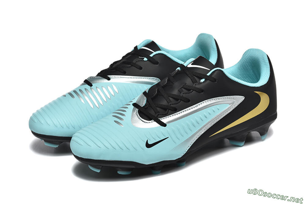 Men's Nike Phantom 6 Elite Low FG Football Boots - Jade/Black/Silver/Gold 5