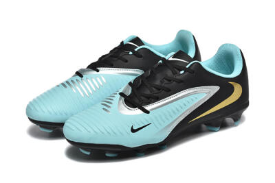 Men's Nike Phantom 6 Elite Low FG Football Boots - Jade/Black/Silver/Gold