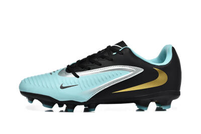 Men's Nike Phantom 6 Elite Low FG Football Boots - Jade/Black/Silver/Gold
