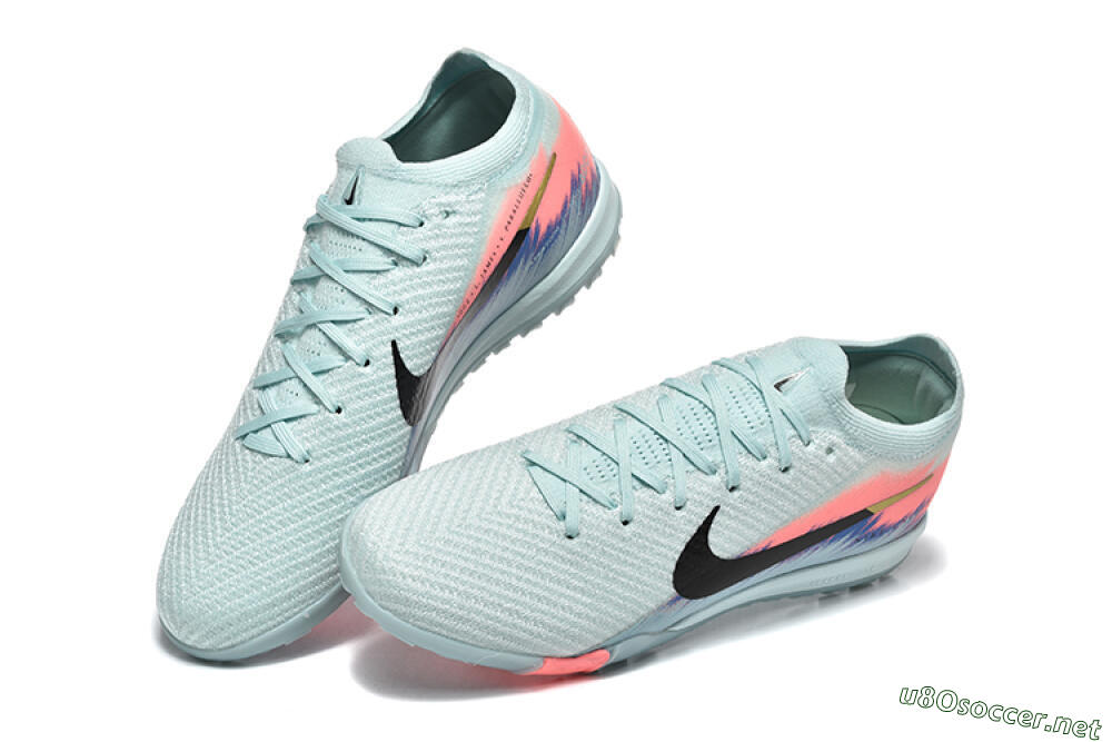 Men's Nike Air Zoom Mercurial Vapor 16 Elite TF Football Shoes - Jade/Black/Pink 6