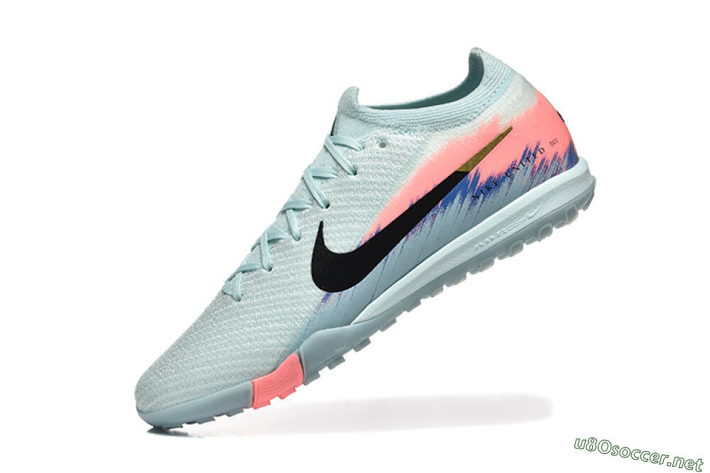 Men's Nike Air Zoom Mercurial Vapor 16 Elite TF Football Shoes - Jade/Black/Pink 8