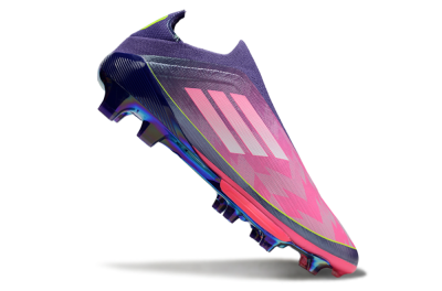 Men's Adidas F50+ Lightstrike Pro Laceless FG Football Boots - Pink/Yellow/Purple