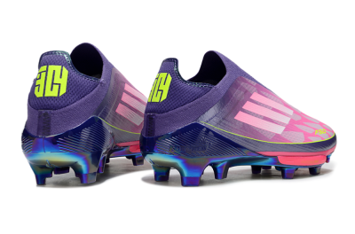 Men's Adidas F50+ Lightstrike Pro Laceless FG Football Boots - Pink/Yellow/Purple