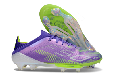 Unisex Adidas F50+ Lightstrike Pro FG Football Boots - Purple/Yellow/White