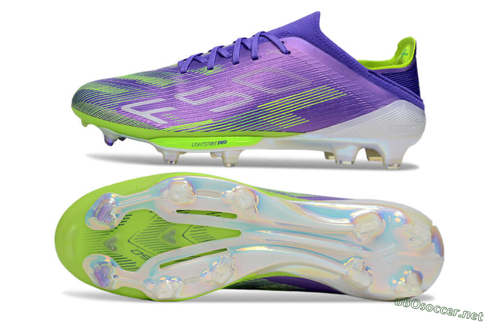 Unisex Adidas F50+ Lightstrike Pro FG Football Boots - Purple/Yellow/White 1