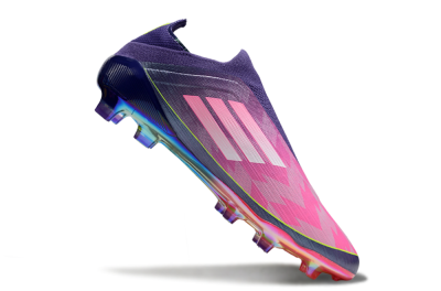 Men's Adidas F50+ Elite Laceless FG Football Boots - Pink/Yellow/Purple
