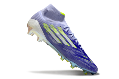 Men's Adidas F50+ Elite Mid FG Football Boots - Blue/Silver/Yellow