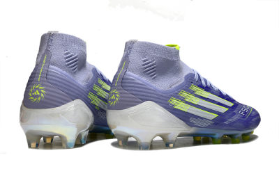 Men's Adidas F50+ Elite Mid FG Football Boots - Blue/Silver/Yellow