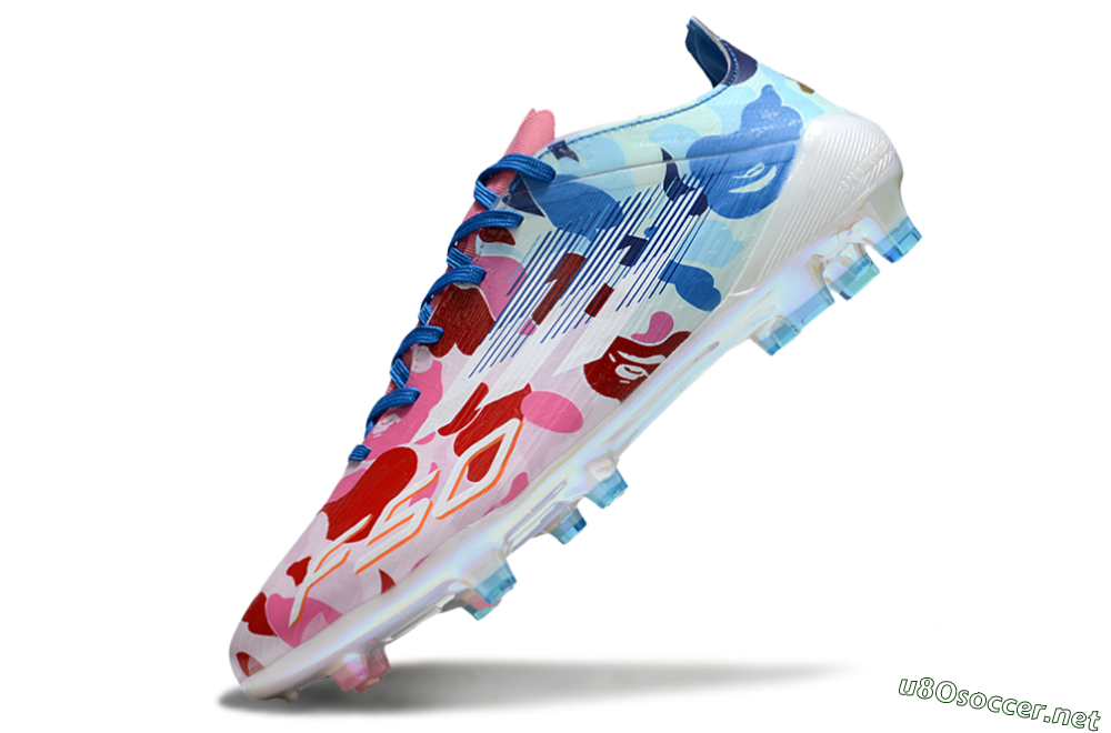 Men's Adidas F50+ Elite FG Football Boots - Pink/White/Red/Blue 5