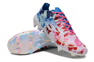 Men's Adidas F50+ Elite FG Football Boots - Pink/White/Red/Blue