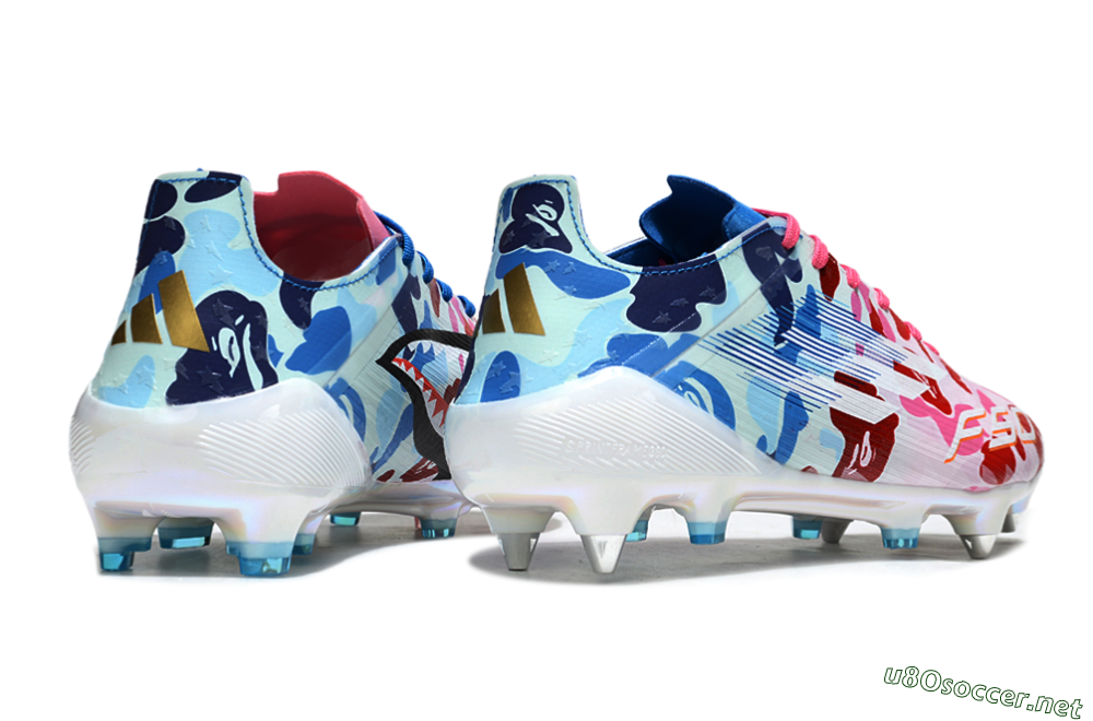 Men's Adidas F50+ Elite FG Football Boots - Pink/White/Red/Blue 6